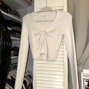 Aeropostale Long Sleeve Top in White